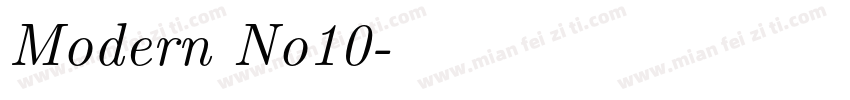 Modern No10字体转换